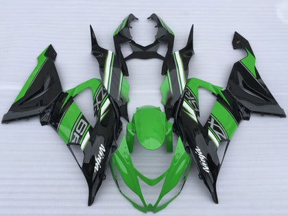 2013-2018 Kawasaki ZX-6R Green Black White Fairing Kit