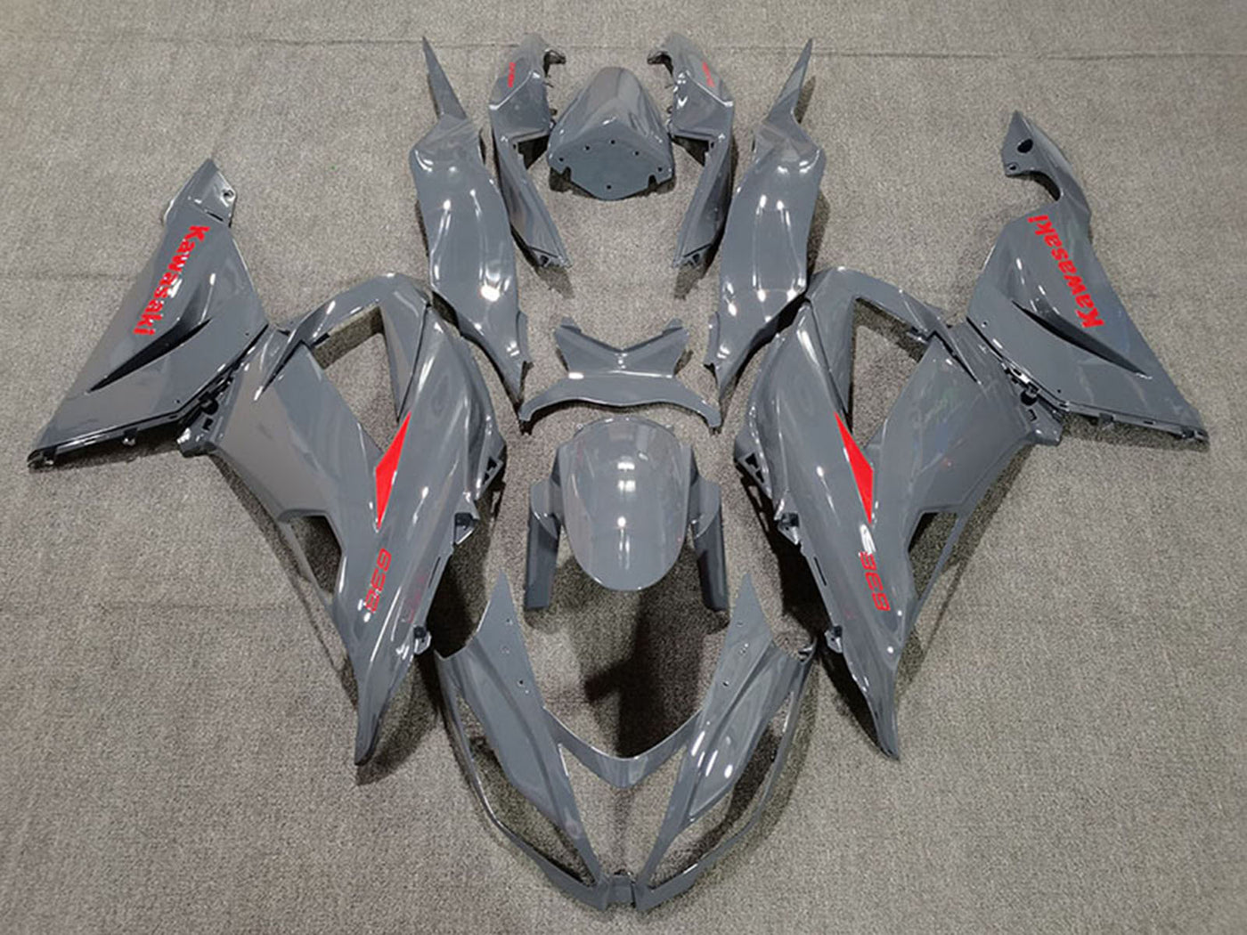 2013-2018 Nardo Grey Red Kawasaki ZX6R Fairing Kit
