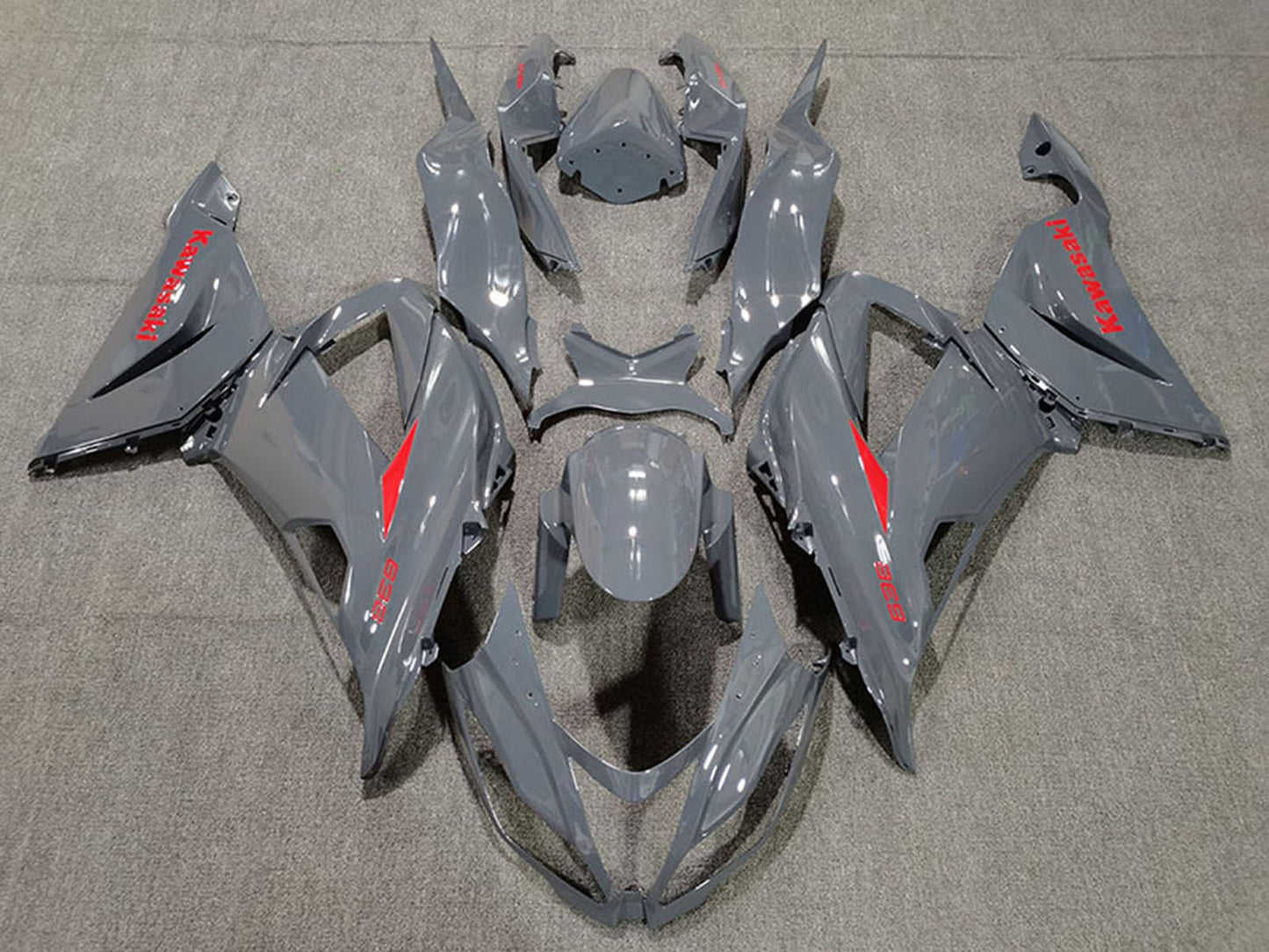 2013-2018 Nardo Grey Red Kawasaki ZX6R Fairing Kit
