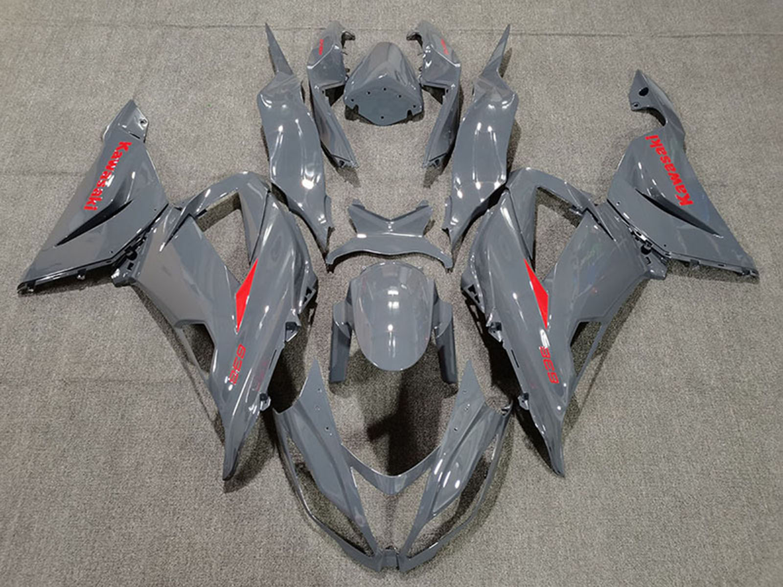 2013-2018 Nardo Grey Red Kawasaki ZX6R Fairing Kit