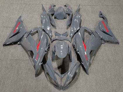 2013-2018 Kawasaki ZX-6R Nardo Gray Red Fairing Kit