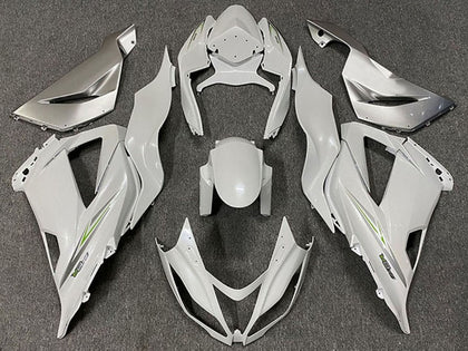 2013-2018 Kawasaki ZX-6R Pearl White Green Fairing Kit
