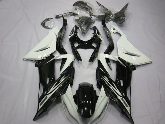 2013-2018 White Glossy Black Kawasaki ZX6R Fairing Kit