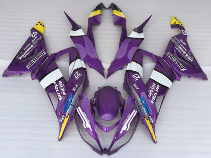 2013-2018 Kawasaki ZX-6R Purple Yellow White Blue Fairing Kit