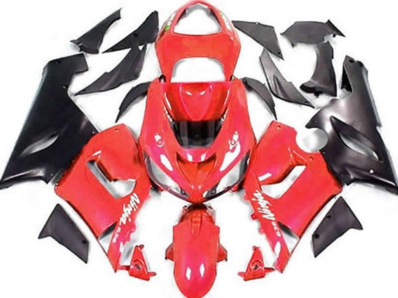 Purchase 2005-2006 Red Matte Black Kawasaki ZX6R Motorcycle Fairings UK