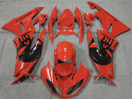 2009-2012 Red Glossy Black Punisher Kawasaki ZX6R Fairing Kit