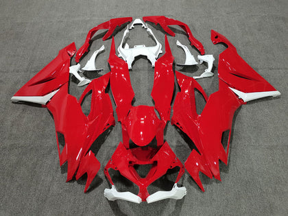 2019-2023 Kawasaki ZX-6R White Red Fairing Kit