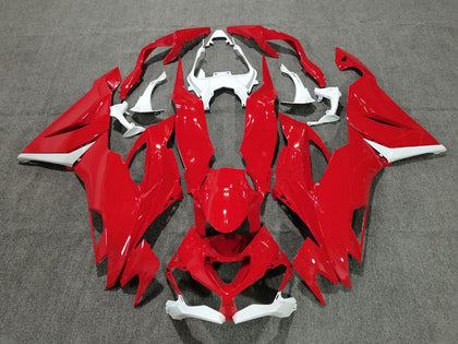 2019-2023 Kawasaki ZX-6R White Red Fairing Kit