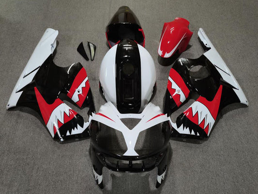 2002-2006 Red Black White Shark Kawasaki ZX12R Fairing Kit