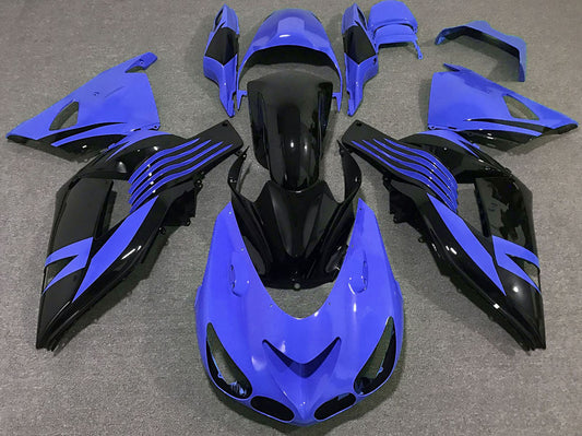 2006-2011 Blue Glossy Black Kawasaki ZX14R Fairing Kit