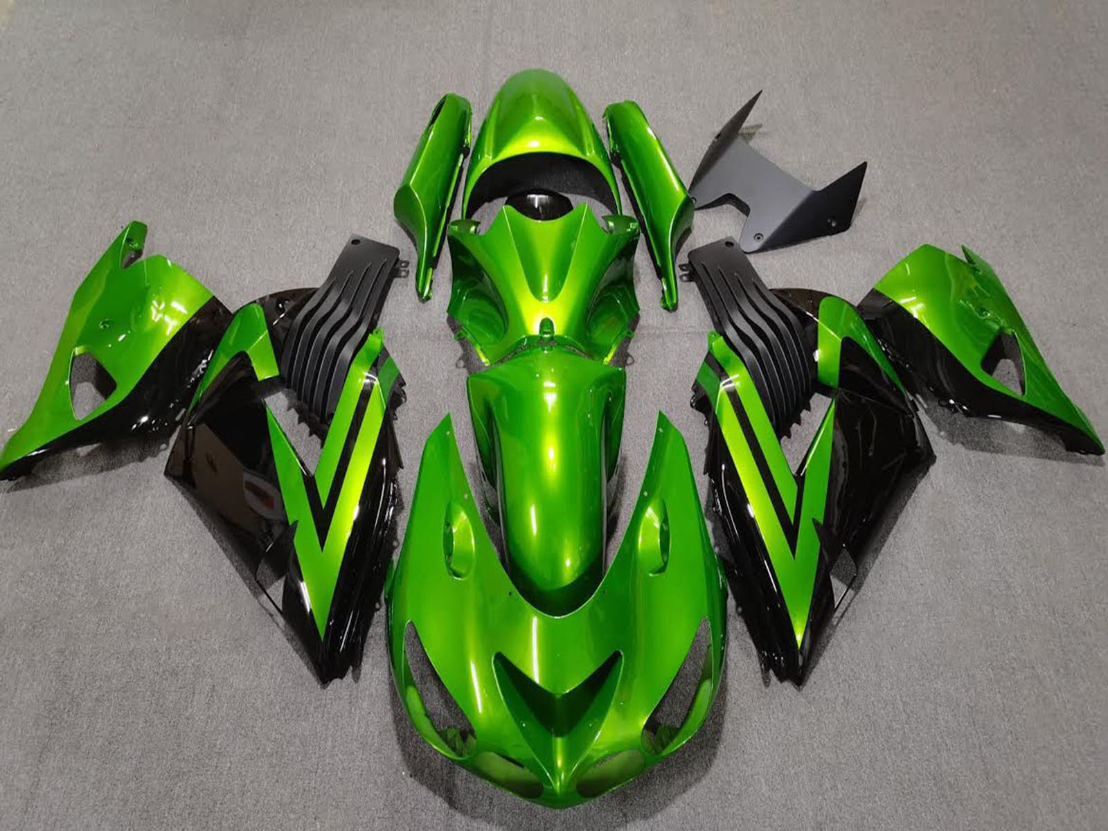 2006-2011 Green Glossy Black Kawasaki ZX14R Fairing Kit
