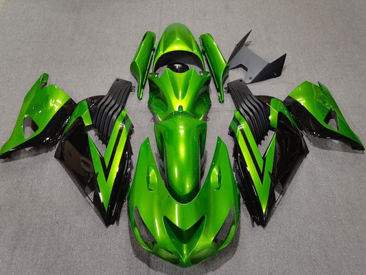 2006-2011 Green Glossy Black Kawasaki ZX14R Fairing Kit