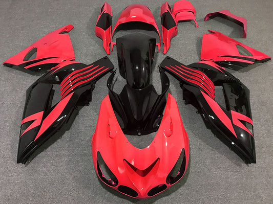 2006-2011 Red Glossy Black Kawasaki ZX14R Fairing Kit