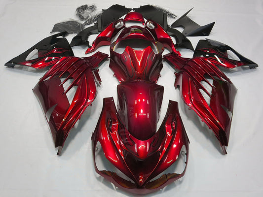 2012-2021 Red Glossy Black Kawasaki ZX14R Fairing Kit