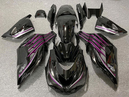 2012-2021 Glossy Black Purple Kawasaki ZX14R Fairing Kit