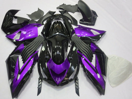 2006-2011 Purple Glossy Black Kawasaki ZX14R Fairing Kit
