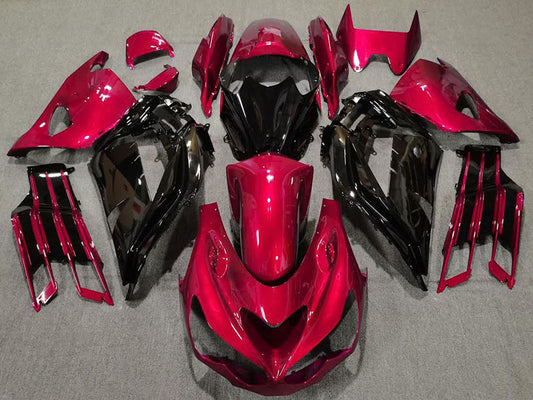 2012-2021 Red Glossy Black Kawasaki ZX14R Fairing Kit