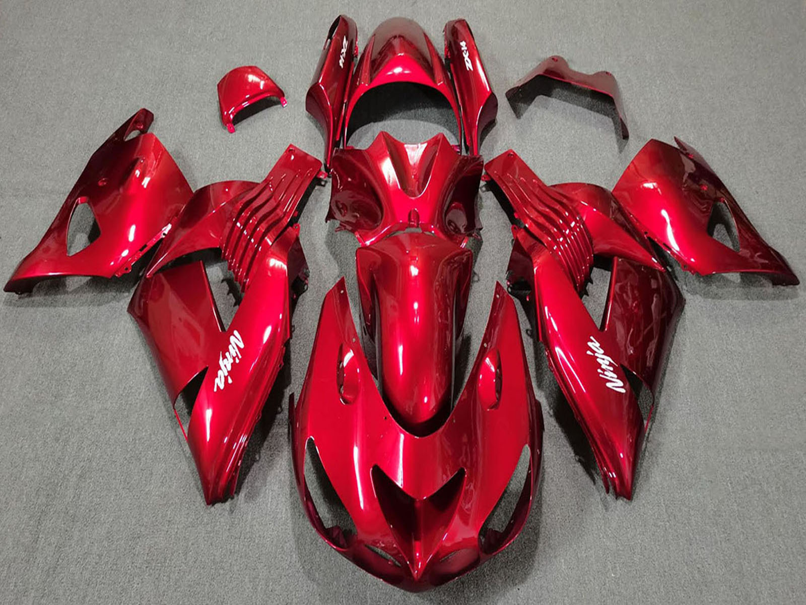 2006-2011 Red White Ninja Kawasaki ZX14R Fairing Kit