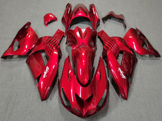2006-2011 Red White Ninja Kawasaki ZX14R Fairing Kit