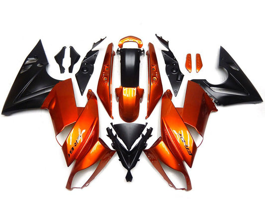 2009-2011 Orange Black Kawasaki Ninja 650R Fairing Kit