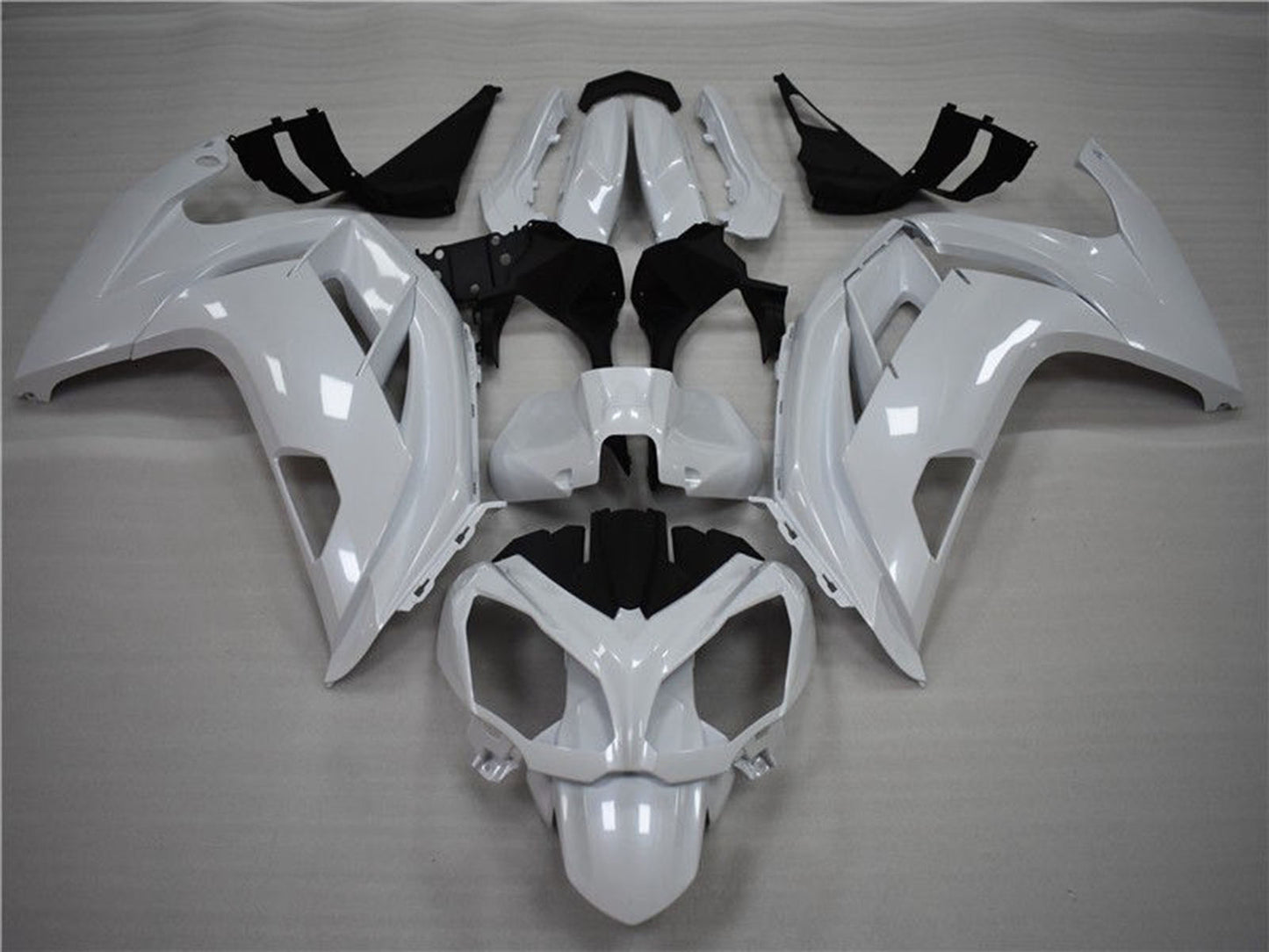 2009-2011 Pearl White Kawasaki Ninja 650R Fairing Kit
