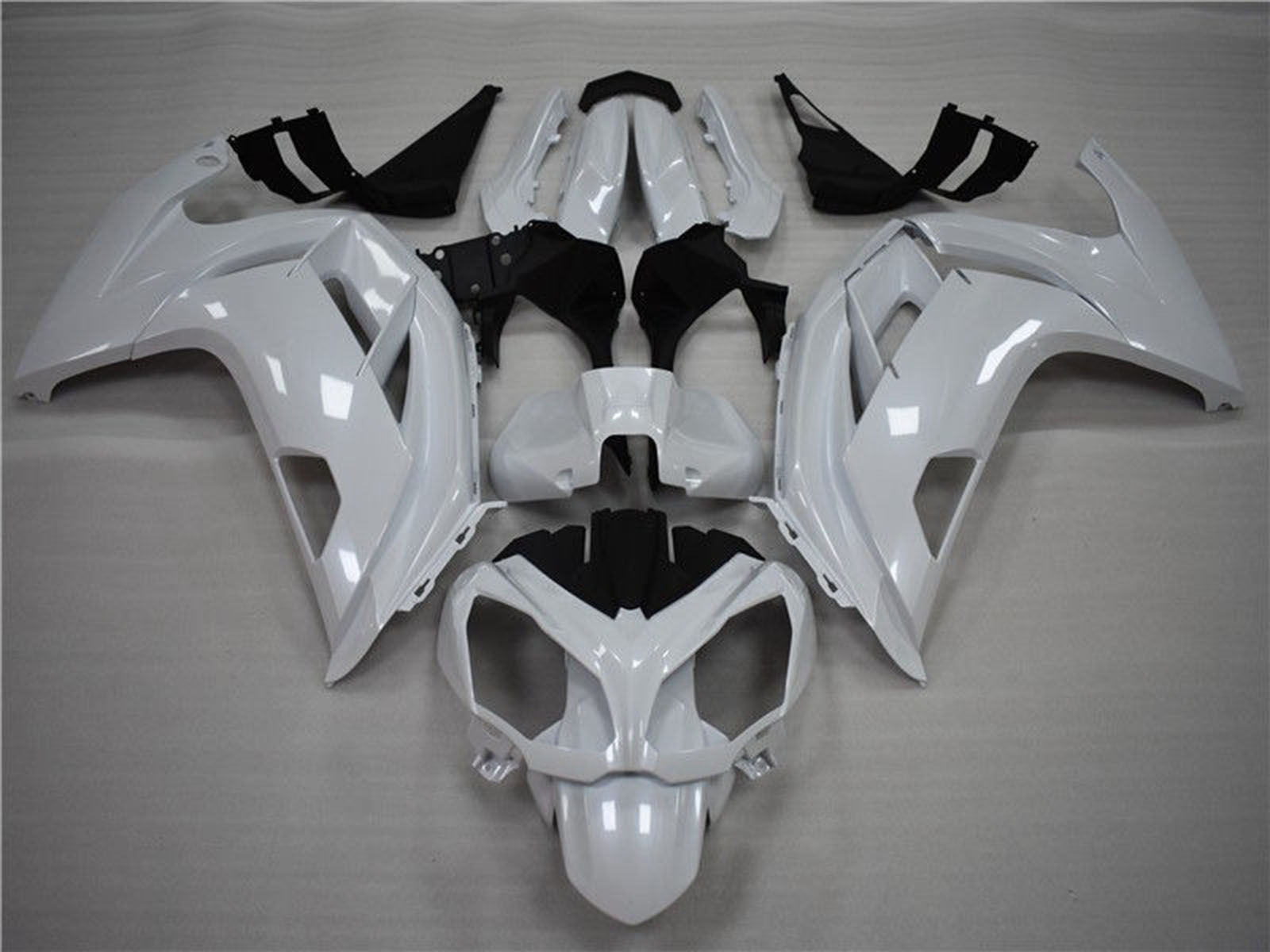 2009-2011 Pearl White Kawasaki Ninja 650R Fairing Kit