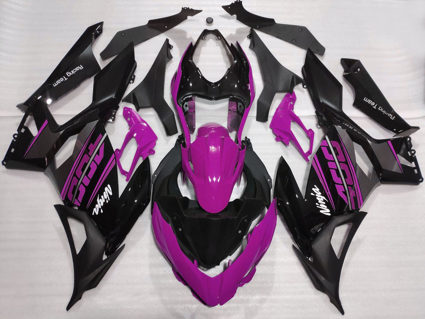 2018-2023 Purple Glossy Black Matte Black Oem Style Kawasaki Ninja 400 Fairing Kit