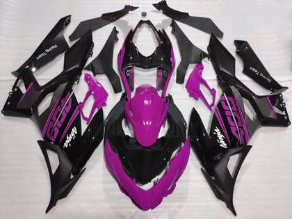 2018-2023 Kawasaki Ninja-400 Purple Glossy Black Matte Black Style Fairing Kit