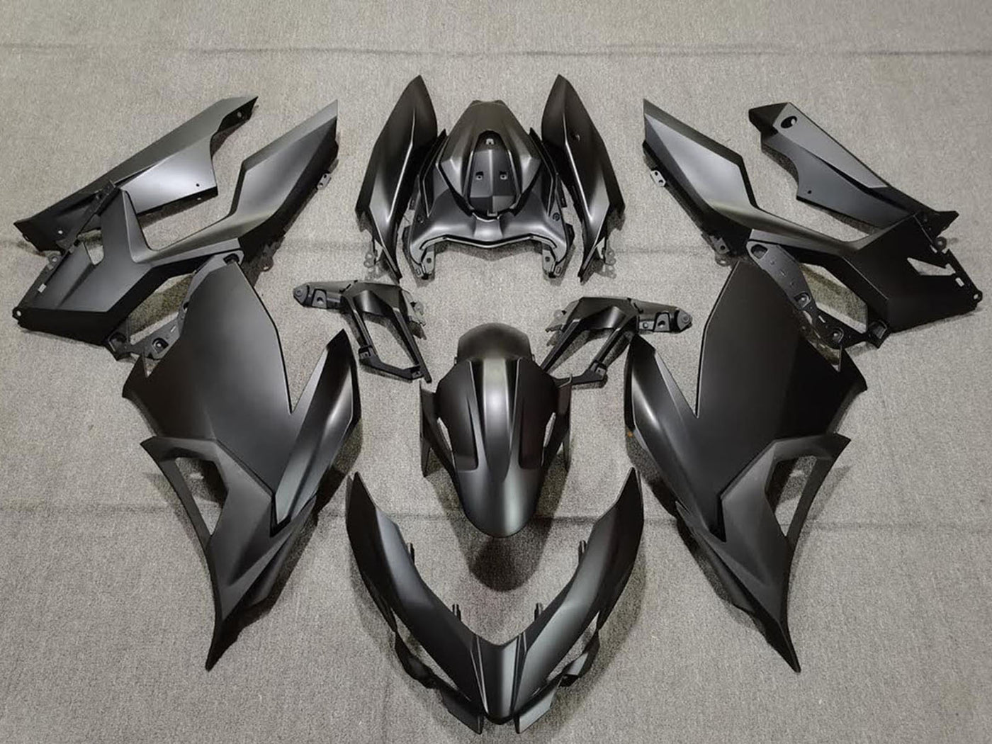 2018-2023 Matte Black Kawasaki Ninja 400 Fairing Kit