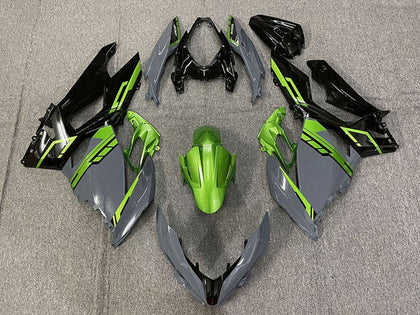 2018-2023 Kawasaki Ninja-400 Green Nardo Gray Glossy Black Fairing Kit