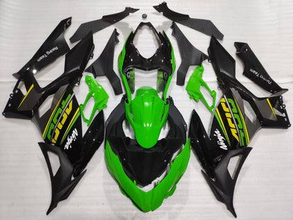 2018-2023 Kawasaki Ninja-400 Green Glossy Black Matte Black Style Fairing Kit