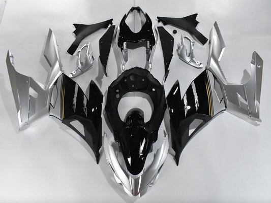 2018-2023 Silver Glossy Black Kawasaki Ninja 400 Fairing Kit