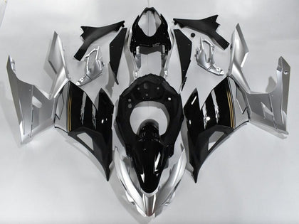 2018-2023 Kawasaki Ninja-400 Silver Glossy Black Fairing Kit
