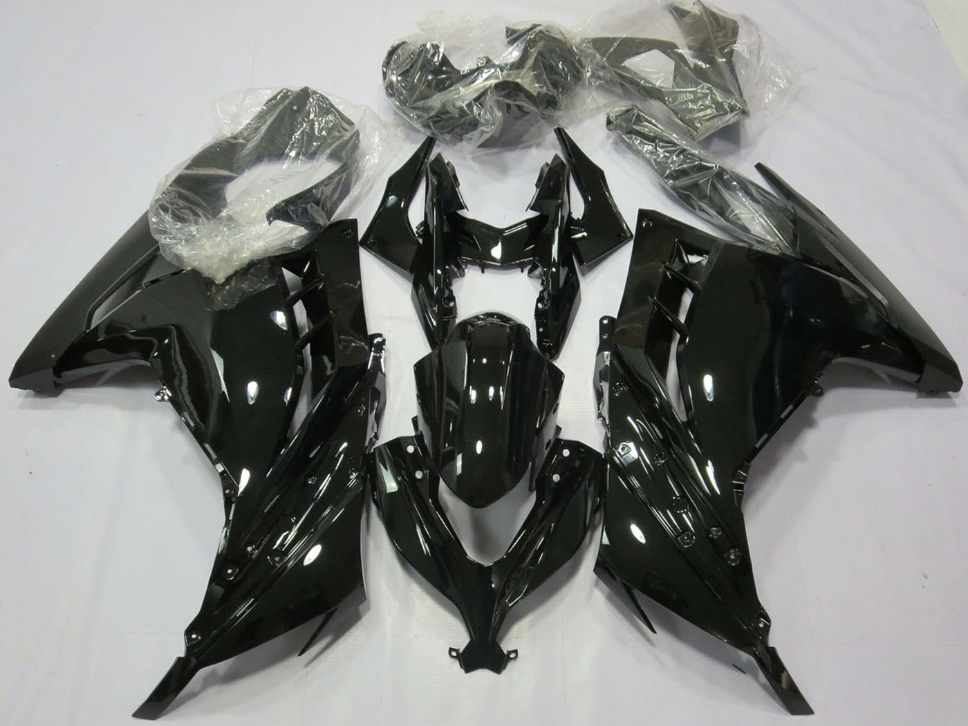 2013-2018 Glossy Black Kawasaki Ninja 300 Fairing Kit