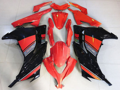 2013-2018 Kawasaki Ninja-300 Red Black Fairing Kit