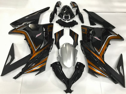 2013-2018 Kawasaki Ninja-300 Glossy Black Orange Fairing Kit
