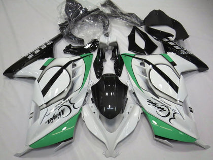 2013-2018 Kawasaki Ninja-300 Glossy White Green Black Fairing Kit