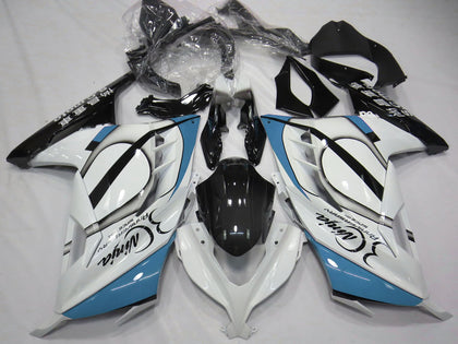 2013-2018 Kawasaki Ninja-300 Glossy White Light Blue Black Fairing Kit