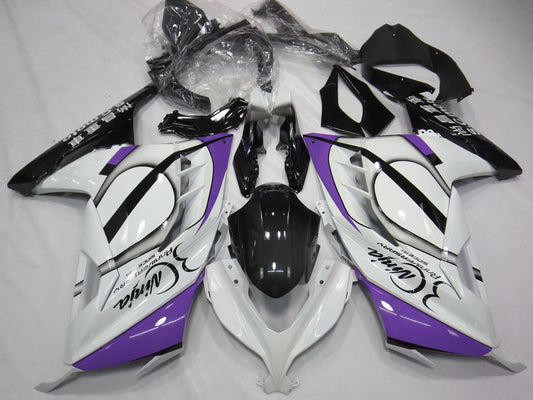 2013-2018 Glossy White Purple Black Kawasaki Ninja 300 Fairing Kit