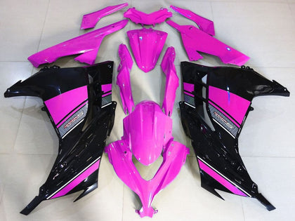 2013-2018 Kawasaki Ninja-300 Hot Pink Black Fairing Kit