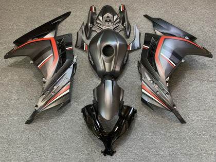 2013-2018 Kawasaki Ninja-300 Matte Black Red Fairing Kit