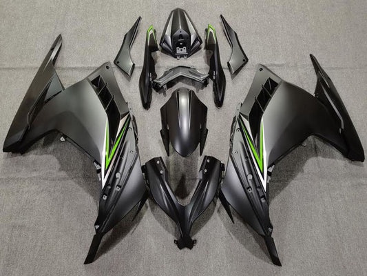2013-2018 Matte Black Green Kawasaki Ninja 300 Fairing Kit