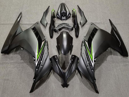 2013-2018 Kawasaki Ninja-300 Matte Black Green Fairing Kit