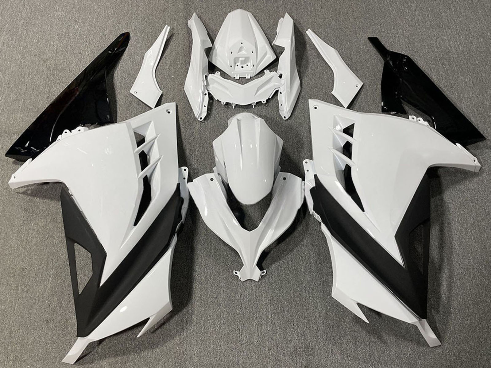 2013-2018 White Black Kawasaki Ninja 300 Fairing Kit