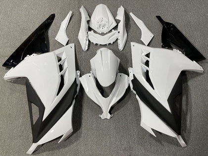 2013-2018 Kawasaki Ninja-300 White Black Fairing Kit
