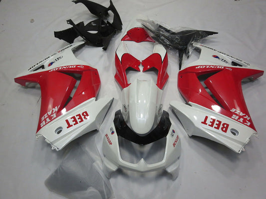 2008-2012 White Red Beet Kawasaki Ninja 250 Fairing Kit