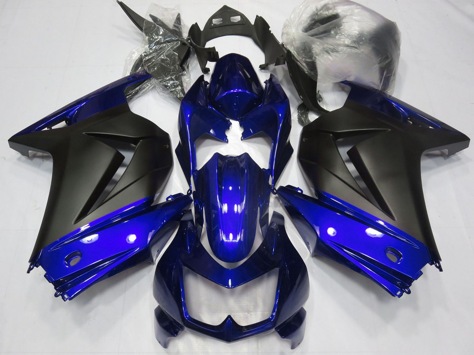 2008-2012 Blue Matte Black Kawasaki Ninja 250 Fairing Kit