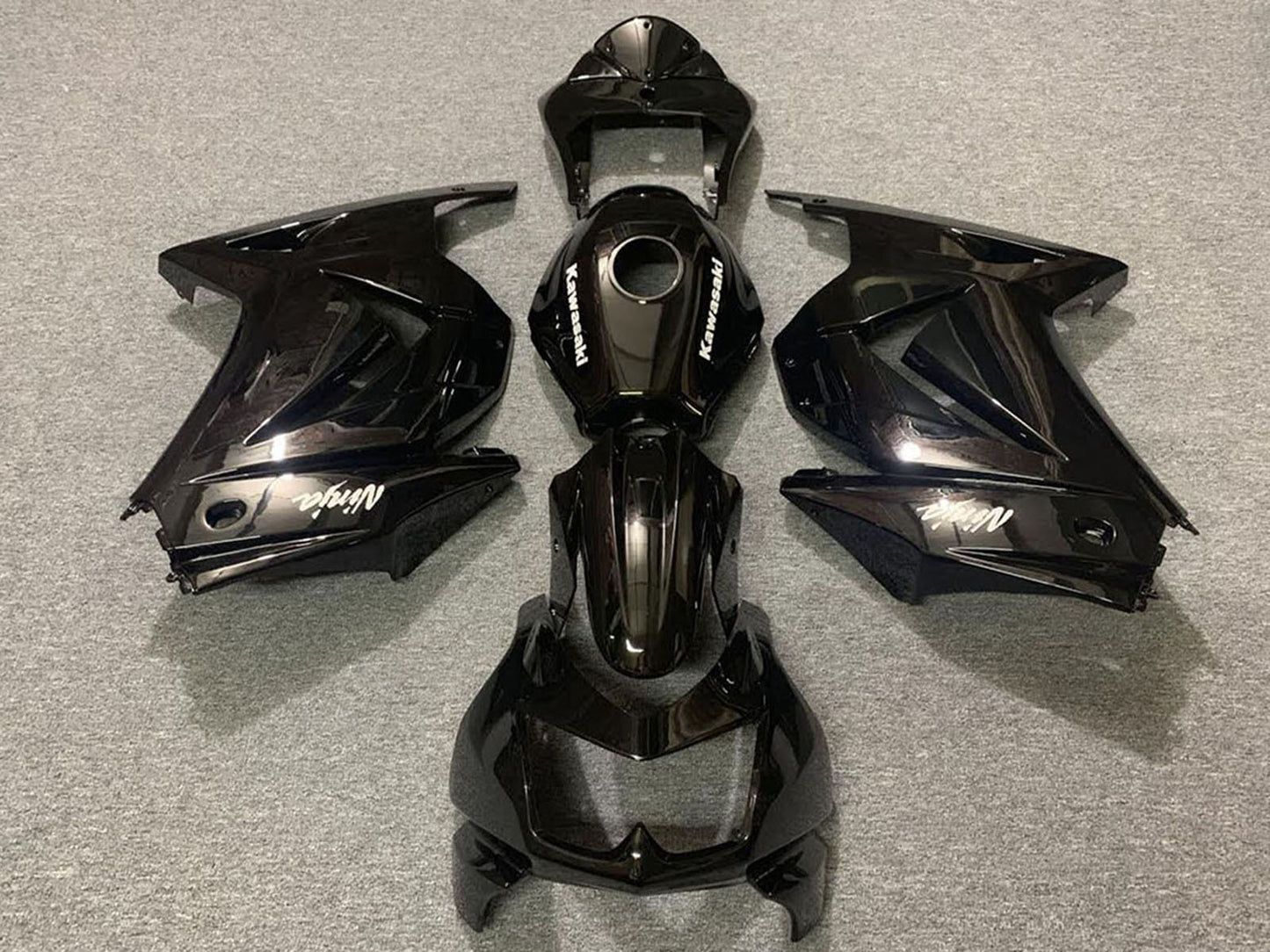 2008-2012 Glossy Black Oem Style Kawasaki Ninja 250 Fairing Kit