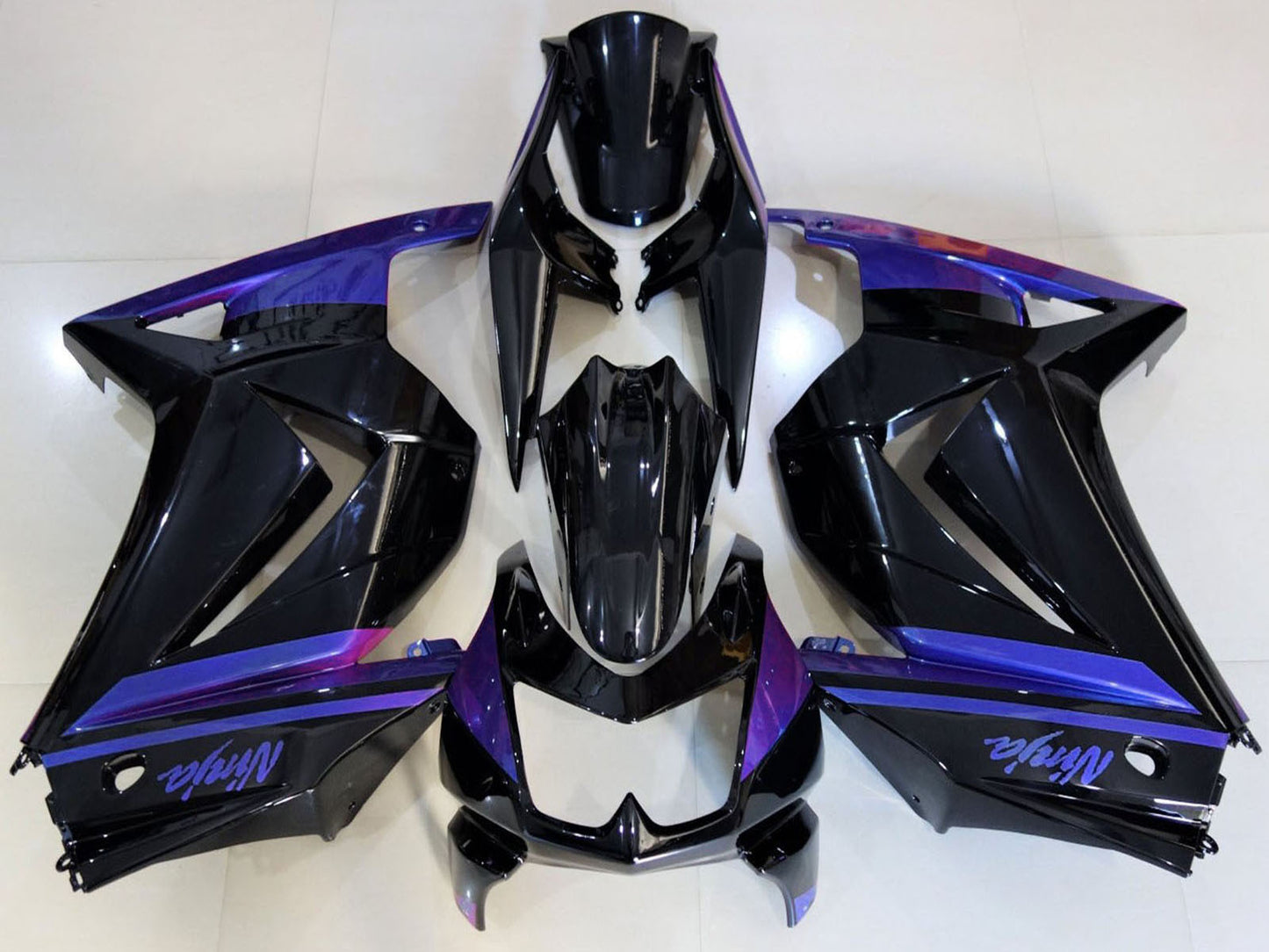 2008-2012 Blue Glossy Black Kawasaki Ninja 250 Fairing Kit