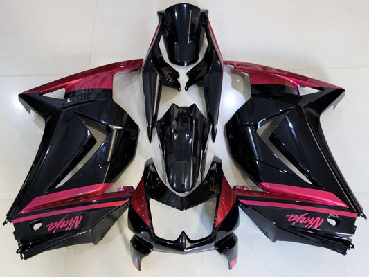 2008-2012 Glossy Black Red Kawasaki Ninja 250 Fairing Kit